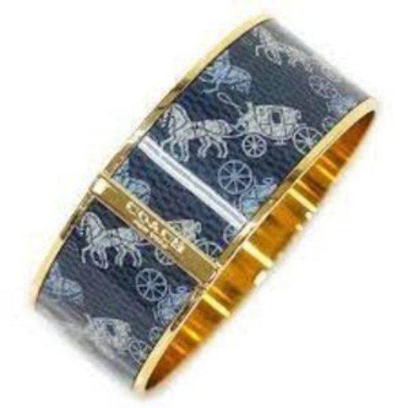 COACH HORSE 🩵 💙 🤍🐎 & CARRIAGE BANGLE - Picture 3 of 3